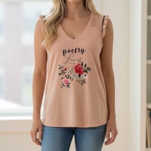 NAF NAF “Poetry Lover” Floral Tank Top